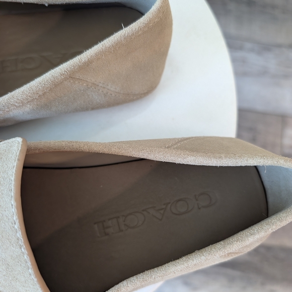 Coach Beige Suede Loafers - Picture 3 of 8